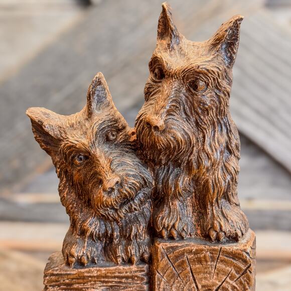 1950’s Vintage Ornawood Scottie Dogs BookEnd, Retro Decor, Mid-Century - 6.25"H - Picture 3 of 10